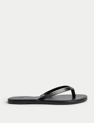 

Womens M&S Collection Flat Toe Thong Sandal - Black, Black
