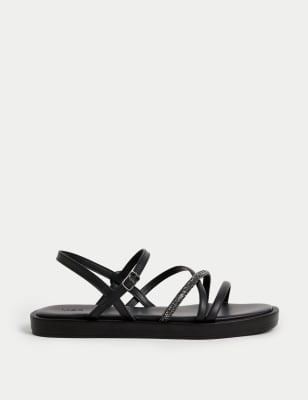 

Womens M&S Collection Flat Slingback Sandals - Black, Black