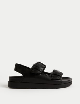 

Womens M&S Collection Buckle Flatform Sandal - Black, Black