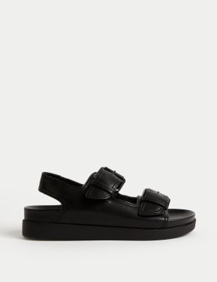 

M&S Collection Sandalias con plataforma plana con hebillaWomens - Black, Black