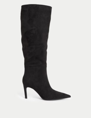 

Womens M&S Collection Stiletto Heel Knee High Boots - Black, Black