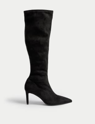 

Womens M&S Collection Kniehohe Stiefel mit Stilettoabsatz und zulaufender Spitze - Black, Black