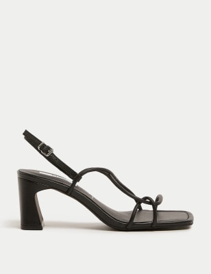 

Womens M&S Collection Leather Strappy Statement Sandals - Black, Black