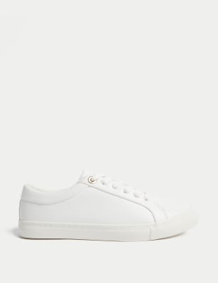 

Womens M&S Collection Lace Up Trainers - White, White