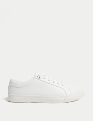 Lace Up Trainers | WHITE | Trainers | M&S US