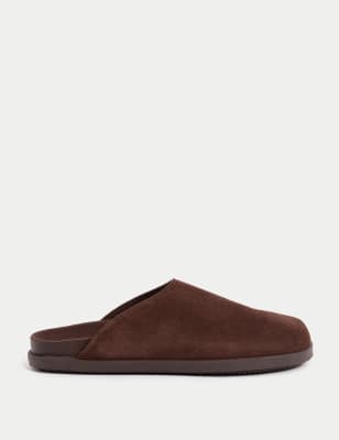 

Womens M&S Collection Suede Flatform Mules - Brown, Brown