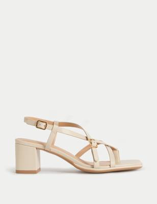 

Womens M&S Collection Buckle Block Heel Sandals, Soft White