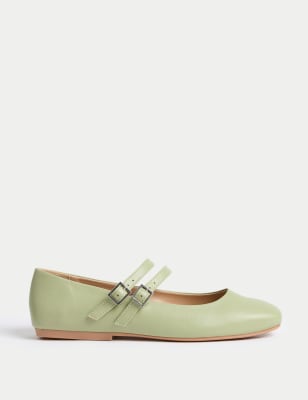 

Womens M&S Collection Buckle Flat Ballet Pumps - Pistachio, Pistachio