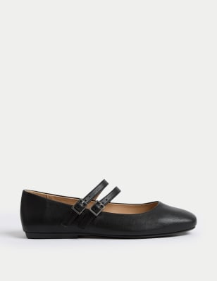 

Womens M&S Collection Buckle Flat Ballet Pumps - Black, Black