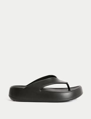 

Womens M&S Collection Slip On Flatform Sandals, Black