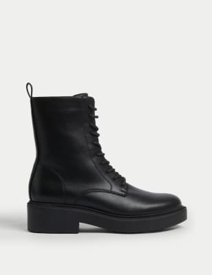 M and s black ankle boots hotsell