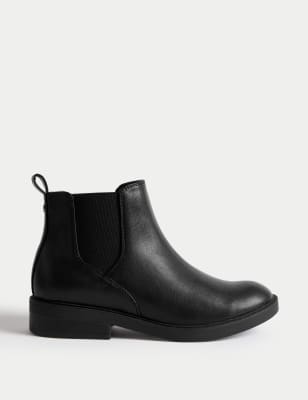 Chelsea Flat Boots BLACK Boots M S US