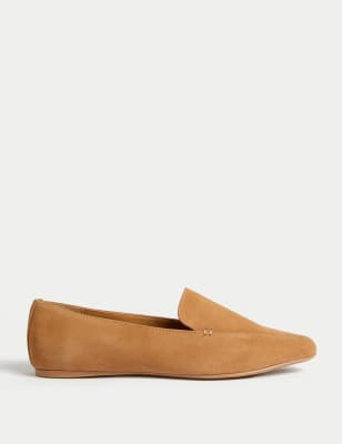

Womens M&S Collection Spitz zulaufende Ballerinas aus Wildleder mit weiter Passform - Beige, Beige