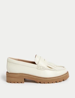 

Womens M&S Collection Klobige, flache Slipper - Ivory Mix, Ivory Mix