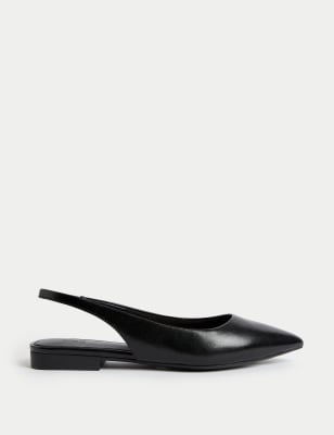 

Womens M&S Collection Flat Slingback Shoes - Black, Black