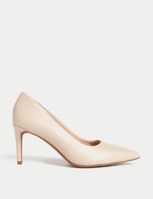 

Womens M&S Collection Stiletto Heel Pointed Court Shoes - Pale Opaline, Pale Opaline