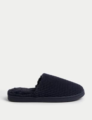 

Womens M&S Collection Mule Slippers with Secret Support - Navy, Navy