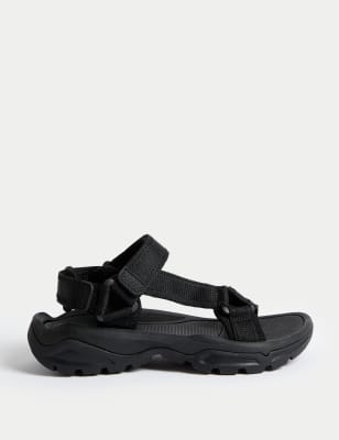 

Womens M&S Collection Sportliche, flache Sandalen mit Knöchelriemen - Black, Black
