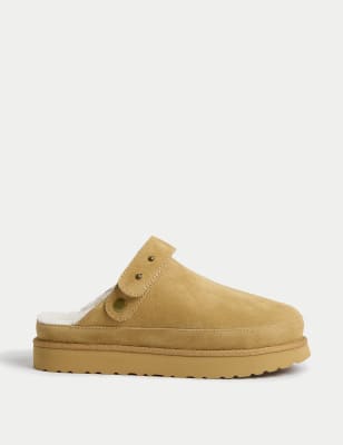 

Womens M&S Collection Suede Flatform Clogs - Sand, Sand