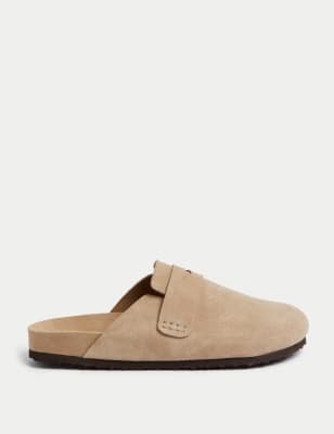 

Womens M&S Collection Suede Slip On Flat Clogs - Sand, Sand