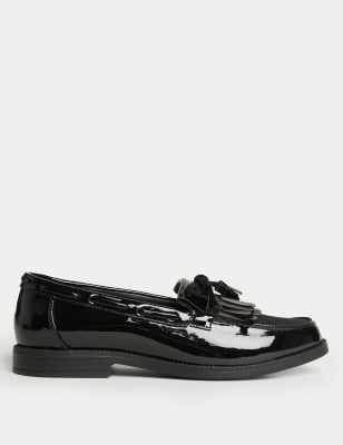 

M&S Collection Mocasines con lazo y borlaWomens - Black Patent, Black Patent