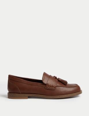 

Womens M&S Collection Tassel Block Heel Loafer - Walnut, Walnut