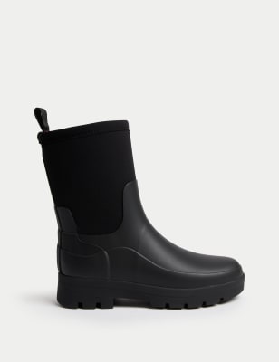 

Womens M&S Collection Neoprene Wellies - Black, Black