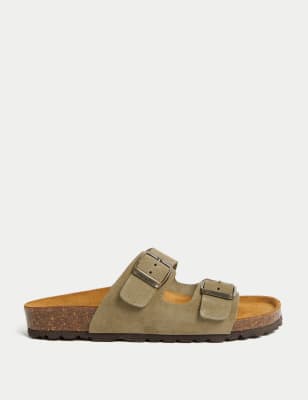 

Womens M&S Collection Suede Footbed Sliders - Khaki, Khaki