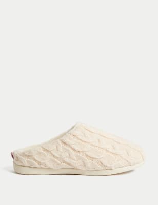 

Womens M&S Collection Mule Slippers with Secret Support - Cream Mix, Cream Mix