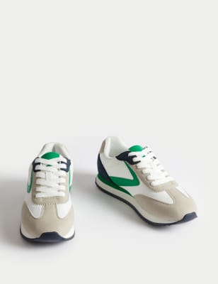 

Womens M&S Collection Side Detail Trainers - White/Green, White/Green