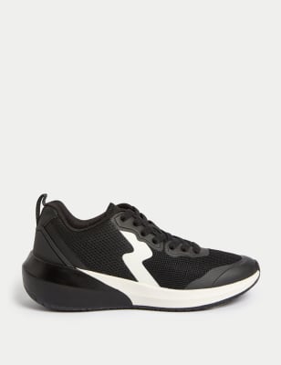 

Womens Goodmove Schnürturnschuhe im Strickdesign - Black Mix, Black Mix