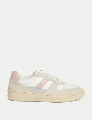 

Womens M&S Collection Leather Side Detail Trainers - Pale Pink Mix, Pale Pink Mix