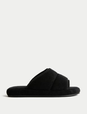 

Womens M&S Collection Platform Open Toe Slider Slippers - Black, Black