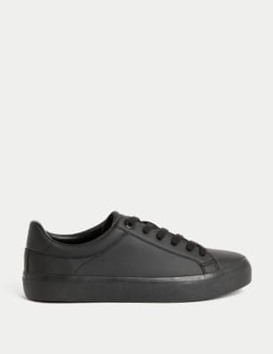 

Womens M&S Collection Lace Up Trainers - Black/Black, Black/Black