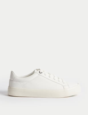 

Womens M&S Collection Lace Up Trainers - White, White