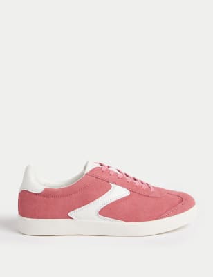 

M&S Collection Zapatillas deportivas de ante con cordones y detalle en el lateralWomens - Pink Mix, Pink Mix