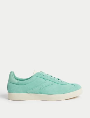 

Womens M&S Collection Suede Lace Up Side Detail Trainers - Mint Mix, Mint Mix