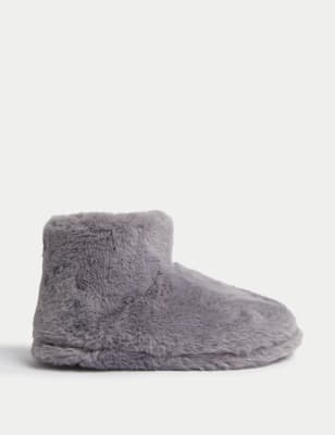 

Womens M&S Collection Faux Fur Slipper Boots - Grey, Grey