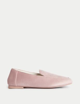 

Womens M&S Collection Velvet Moccasin Slippers - Dusty Pink, Dusty Pink