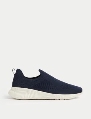 

Womens M&S Collection Knitted Slip On Trainers - Navy, Navy