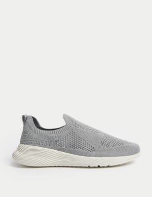 

Womens M&S Collection Knitted Slip On Trainers - Grey, Grey