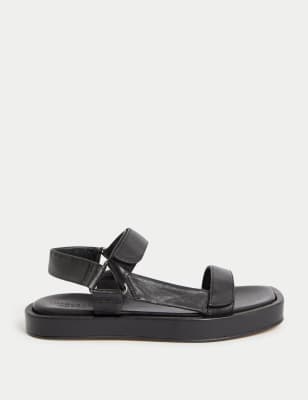 

Womens Autograph Leather Flatform Sandals - Black, Black