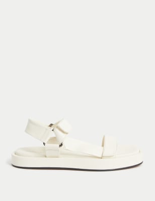 

Womens Autograph Leather Flatform Sandals - White, White