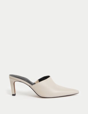

Autograph Zapatos de punta de piel con tacón de aguja sin cordonesWomens - Dark Almond, Dark Almond