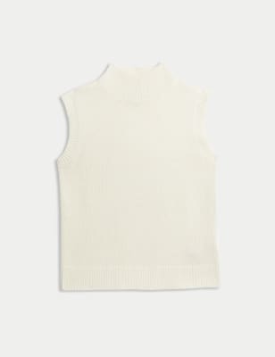 

Womens M&S Collection Knitted Vest with Merino Wool - Ecru, Ecru