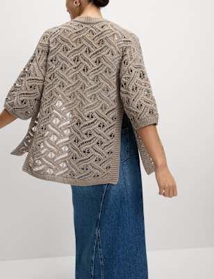 

Womens M&S Collection Textured Edge to Edge Longline Cardigan, Cappuccino