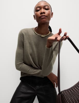 

Womens M&S Collection Superweicher Pullover mit Rundhalsausschnitt - Nutmeg, Nutmeg