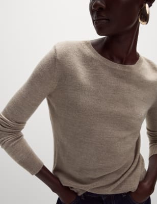 

M&S Collection Suéter con cuello redondo supersuaveWomens - Cappuccino, Cappuccino
