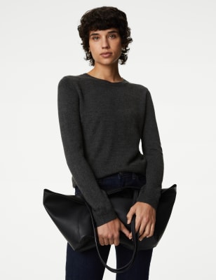 

Womens M&S Collection Supersoft Crew Neck Jumper - Dark Grey, Dark Grey