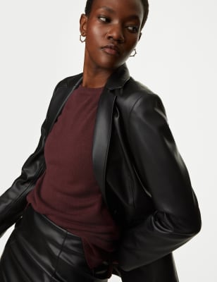 

M&S Collection Jersey con escote cerrado supersuaveWomens - Burgundy, Burgundy